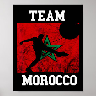 Marokko Marokkanische Fußballmannschaft Marokkanis Poster