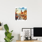 Marokko Marrakesch Medina Poster (Heimbüro)