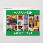 Marokko-Marrakesch Postkarte (Vorne/Hinten)