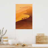 Marokko Minimal Reiseplakat Poster (Küche)