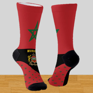 Marokko, Mode, marokkanische Flagge, patriotisch Socken