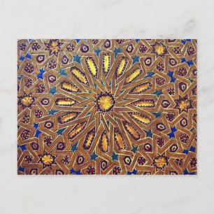 Marokko-Mosaikislam-Dekorationsgeometrie arab Postkarte