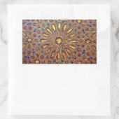 Marokko-Mosaikislam-Dekorationsgeometrie arab Rechteckiger Aufkleber (Tasche)