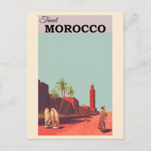 Marokko Nordafrika Vintage Reise Postkarte