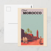 Marokko Nordafrika Vintage Travel Postkarte (Vorne/Hinten)