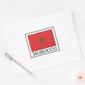 Marokko Ovaler Aufkleber (Umschlag)