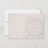 Marokko Passport Wedding RSVP Karte (Rückseite)