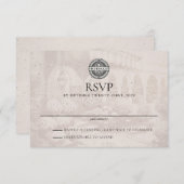 Marokko Passport Wedding RSVP Karte (Vorne/Hinten)