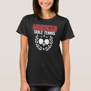 Marokko Ping Pong marokkanisches Tischtennis-Team T-Shirt