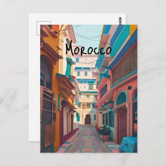 Marokko Postkarte (Vorne/Hinten)