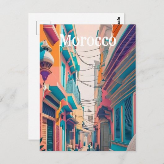 Marokko Postkarte (Vorne/Hinten)