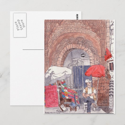 Marokko Postkarte (Vorne/Hinten)