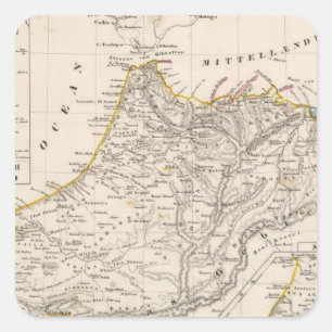 Marokko Quadratischer Aufkleber