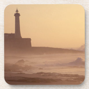 Marokko, Rabat, Leuchtturm bei Sonnenuntergang mit Untersetzer