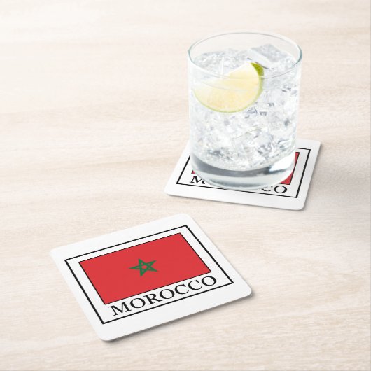 Marokko Rechteckiger Pappuntersetzer (Vor Ort)
