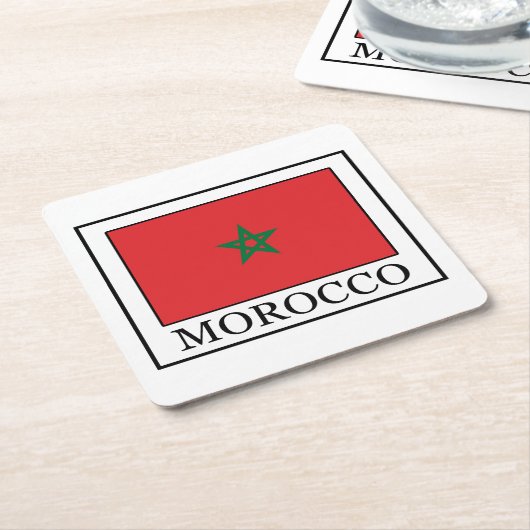 Marokko Rechteckiger Pappuntersetzer (angewinkelt)