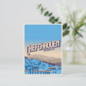 Marokko Reise-Postkarte chefchaoun, blaue Stadt Ge Postkarte (Stehend Vorderseite)