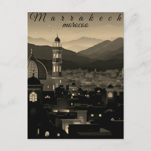 Marokko Reise Postkarte Kunst, Dichtung und Musik (Vorderseite)