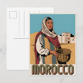 Marokko Reise-Postkarte mit Geschenk für die Einhe Postkarte