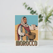 Marokko Reise-Postkarte mit Geschenk für die Einhe Postkarte (Stehend Vorderseite)