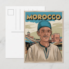 Marokko Reise-Postkarte mit Geschenk für Einheimis Postkarte