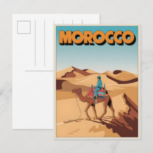 Marokko Reise Postkarte Wüstenkamel Geschenk