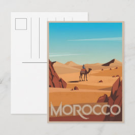 Marokko Reise Postkarte Wüstenkamel Geschenk