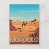 Marokko Reise Postkarte Wüstenkamel Geschenk (Vorderseite)
