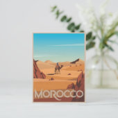 Marokko Reise Postkarte Wüstenkamel Geschenk (Stehend Vorderseite)