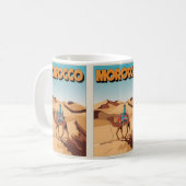 Marokko Reise Postkarte Wüstenkamel Geschenk Kaffeetasse (Vorderseite Links)
