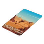 Marokko Reise Postkarte Wüstenkamel Geschenk Magnet (Linke Seite)