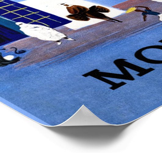 Marokko Reiseplakat. Poster (Ecke)