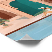Marokko Reiseplakat Poster (Ecke)