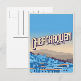 Marokko-Reisepostkarte Chefchaoun, blaue Stadt Ges Postkarte
