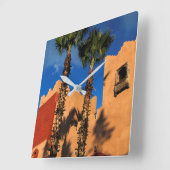 Marokko Resort Außenbereich Quadratische Wanduhr (Winkel)