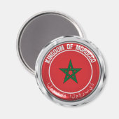 Marokko-RundEmblem Magnet (Vorderseite/Rückseite)
