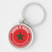 Marokko-RundEmblem Schlüsselanhänger (Vorne)