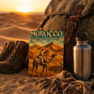 Marokko Sahara Wüsten-Kamelritt Reise Postkarte