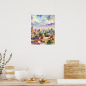 Marokko Stadtwatercolor Poster (Küche)