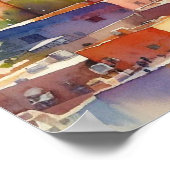 Marokko Stadtwatercolor Poster (Ecke)