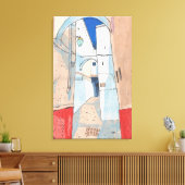 Marokko Street Cityscape Paper Collage Sketch Art Leinwanddruck (Insitu (Wohnzimmer))