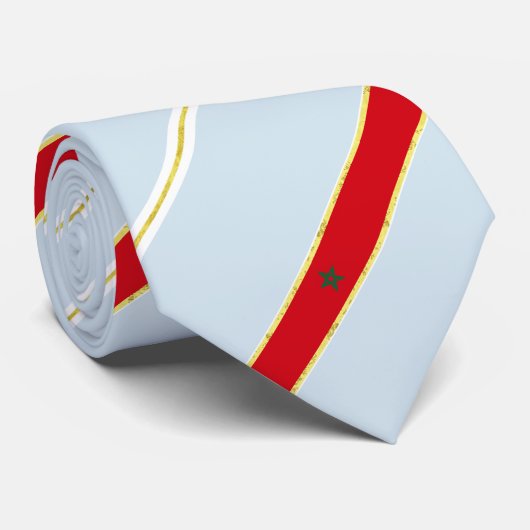 Marokko stripes Flagge Krawatte (Gerollt)