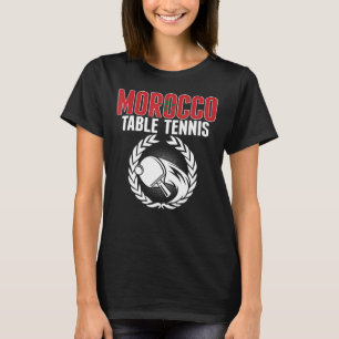 Marokko Tischtennis marokkanische Pingpong-Unterst T-Shirt