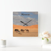 Marokko-Uhr Quadratische Wanduhr (Zuhause)