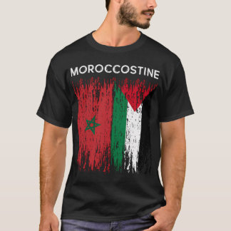 Marokko und die palästinensische Flagge Marokkos u T-Shirt