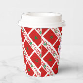 Marokko und marokkanische Flagge mit Ihrem Namen Pappbecher (Rechts)