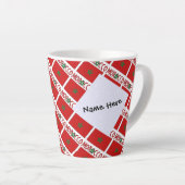 Marokko und marokkanische Flagge Personalisiert Milchtasse (Rechte Ecke)
