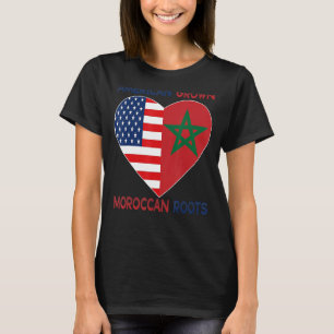 Marokko US-Flagge Amerikanische marokkanische Lieb T-Shirt