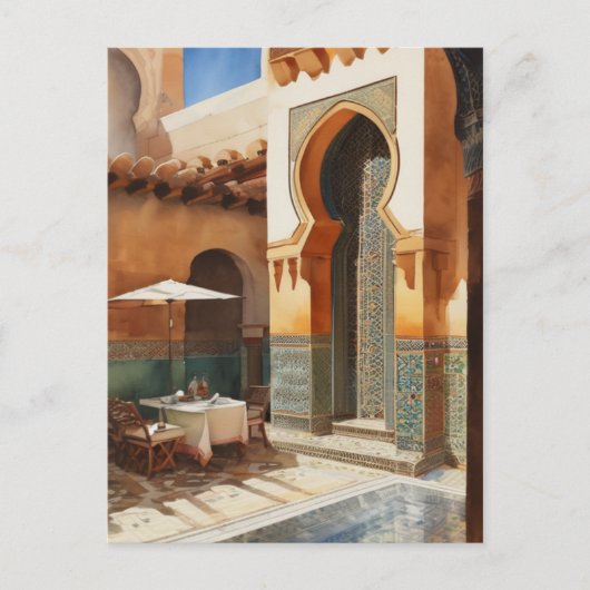 Marokko Vintage Postkarte (Vorderseite)