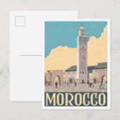 Marokko Vintage-Reise  Postkarte (Vorne/Hinten)